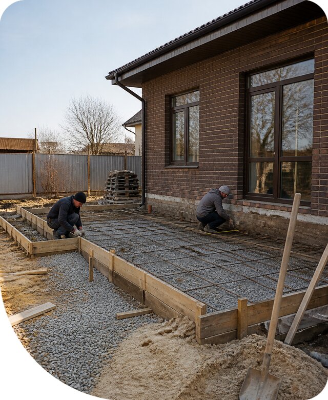 Изготовление и монтаж фундамента для террасы в Чистополе